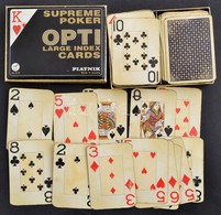 Piatnik Supreme Poker Kártya, 2 Pakli, 52+3+52+3 Lapos, Használt állapotban, Saját Dobozában. - Other & Unclassified