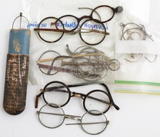 5 Db Különféle Régi Szemüveg + Alkatrészek, Némelyik Sérült - Other & Unclassified