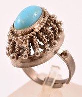 Türkizszínű Kővel Díszített, állítható Méretű Gyűrű - Autres & Non Classés