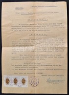 1945 Baranya Megyei árvaszék Véghatározat Okmánybélyegekkel - Zonder Classificatie