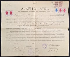 1935 Alapító Levél Okmánybélyegekkel - Non Classés