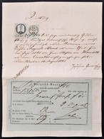 1865 12kr + 1kr Hirdetménybélyeg + Aufganbs Recepisse - Zonder Classificatie