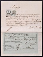 1865 12kr + 1kr Hirdetménybélyeg + Aufganbs Recepisse - Ohne Zuordnung