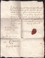 1663 Angol Nyelvű Elismervény Tartozás Megfizetéséről, Papír, Rányomott Viaszpecséttel, Aláírásokkal - Unclassified