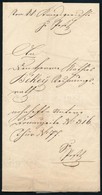 1850 Idézőlevél A Pesti Haditörvényszékre, Német Nyelven, Papírfelzetes Viaszpecséttel - Non Classés