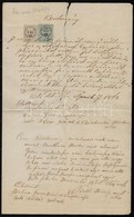 1858 Kötelezvény 4kr Illeték és 1kr Hirdetménybélyeggel Szakadással - Unclassified
