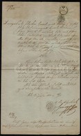 1859 Csongrád Bírósági ítélet 1Fl CM Okmánybélyeggel - Non Classés