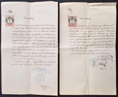 1886-1887 2 Db ügyvédi Kamarai Bizonyítvány Sarkady György ügyvédjelölt Részére, Okmánybélyeggel - Unclassified