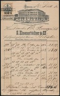 1890 Temesvár, S. Eisenstädter & Co. Díszes Fejléces Számlája 5 Kr Okmánybélyeggel / Invoice - Unclassified