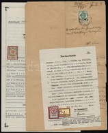 1897-1954 Magyar, Osztrák, Csehszlovák Okmánybélyeges Iratok, Közte Bécs Városi Okmánybélyeg Is - Sin Clasificación
