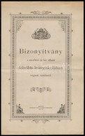 1900 Mezőtúr Leányiskolai Bizonyítvány - Non Classés