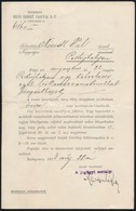 1913 A Budapesti HÉV Jogügyi Osztályának Levele Pestújhelyi Baleset ügyében, Szemtanú Részére - Non Classés