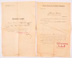 1919 Diósgyőri Vasgyár 2 Db Okmány Piros, Tanácsköztársasági Pecséttel - Unclassified