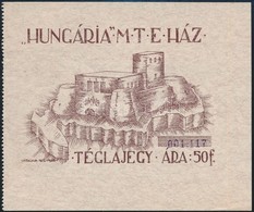 1929 'Hungária' M.Teaház Téglajegye - Non Classés