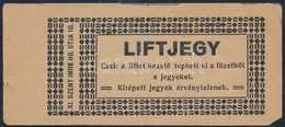 Cca 1930 Bp. IX. Szent Imre Hg. útja Liftjegy - Unclassified