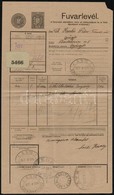 1935 Pusztamérges, Fuvarlevél Bélyegzőkkel - Unclassified