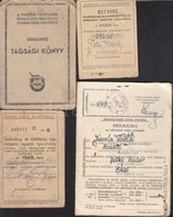 1943-1953 Vegyes Vasúti Okmány Tétel, 5 Db, Közte 1 Db Csehszlovák Igazolvánnyal, Valamint A Magyar Vasutasok és Hajósok - Non Classés