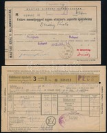 1943-47 Félárú Menetjeggyel Egyes Utazásra Jogosító Igazolvány. 2P Jegykiállítási Illetékkel + Hálókocsi ágyhely Jegy Il - Non Classés
