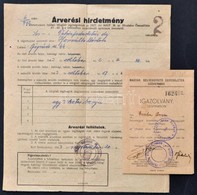 1943-49 4 Db Igazolvány: Bélyeggyűjtő, újbirtokos, Tehén Felvásárlás - Unclassified