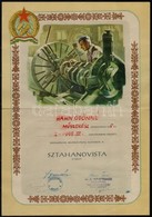 1955 Sztahanovista Oklevél Műszerész Részére - Unclassified