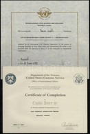 1992-1999 USA Vámhivatalának Terrorista Elhárítási Szemináriumának Certifikációja, és Az ICAO Repülésbiztonsági Kurzusai - Unclassified