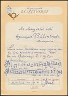 1964 Ádám Jenő (1896-1982) Zeneszerző Saját Kézzel írt Levele és Alkalmi Dalának Kottája Arany Bálint Turánistához, FKGP - Zonder Classificatie