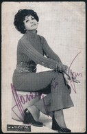 1970 Harangozó Teri énekesnő Aláírása őt ábrázoló Fotólapon - Other & Unclassified