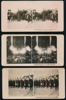1916 3 Db Sztereo Fotó Ferenc József Temetéséről / 3 Stereo Photos Of The Funaeral Of Franz Joseph. - Autres & Non Classés