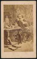 Cca 1600 William Shakespeare (1564-1616) Drámaíró Korabeli ábrázolása, Fotópapíron Sokszorosítva Cca 1860-ban, Vizitkárt - Sonstige & Ohne Zuordnung