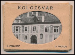 Cca 1920-1940 Kolozsvár Nevezetességeit Bemutató Kisméretű Leporello, 12 Képpel, Feliratozva, Fotofilm Kiadás, 6×9 Cm - Autres & Non Classés