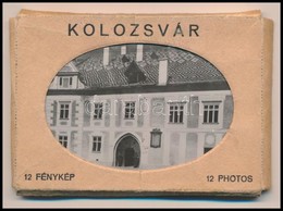 Cca 1920-1940 Kolozsvár Nevezetességeit Bemutató Kisméretű Leporello, 12 Képpel, Feliratozva, Fotofilm Kiadás, 6×9 Cm - Andere & Zonder Classificatie