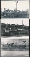 Régi Szénszállító Mozdonyok, 3 Db Modern Előhívás, 9×14 Cm / Locomotives, 3 Modern Copies Of Vintage Photos - Autres & Non Classés