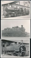 MÁV 342.831,  22-1033 és 140.06 Mozdonyok, 3 Db Modern Előhívás, 9×14 Cm / Locomotives, 3 Modern Copies Of Vintage Photo - Andere & Zonder Classificatie