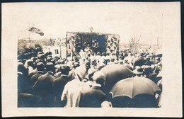 Cca 1920 Szeged Aignertelep Iskola Alapkőletétele Fotólap. - Andere & Zonder Classificatie