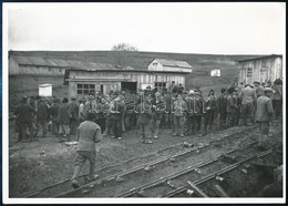 1942 A Szeretfalva-Déda-vasútvonal építésének Munkásai, Utólagosan Előhívott Fotó, Hátoldalon Feliratozva, 13×18 Cm / Wo - Sonstige & Ohne Zuordnung