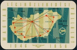 1956 Magyar Légiközlekedési Vállalat Kártyanaptár - Publicidad