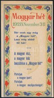 1928 Magyar Hét, Díszes Számolócédula - Reclame