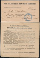 1929-1945 Pesti Izrealita Hitközség Kórházainak 4 Db Irata, Közte 3 Db 1945-ös Számlával - Andere & Zonder Classificatie