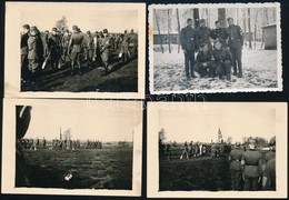 Cca 1944 Német Katonák, 4 Db Fotó, Hátoldalon Némelyik Németül Feliratozva, 6×9 Cm - Altri & Non Classificati