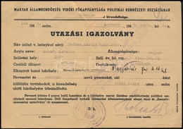 1927-1946 Vegyes Okmány Tétel, Ugyan Annak A Személynek A Részére, 3 Db
1946 Ideiglenes Nyilvántartásba Vételi Igazolván - Andere & Zonder Classificatie