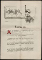 1918 A Budapesti M. Kir. 1. Honvéd Gyalogezred Történetéről Szóló Könyv Előfizetési íve 2 Csatateret ábrázoló Fényképpel - Autres & Non Classés