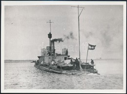 1916 A Dunai Flottila Maros Monitora, Az 1980-as években Eredeti Negatívról Előhívott Fotó, 13×18 Cm - Andere & Zonder Classificatie