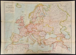 Cca 1920 Freytag Európa Térképe Az új Határokkal. 85x60 Cm Borítóval - Andere & Zonder Classificatie