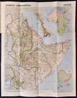 1935 Etiópia/Abesszínia Térképe. 1:5,000.000. Bp., M. Kir. Állami Térképészet, 60x47,5 Cm - Andere & Zonder Classificatie