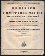 1841 Illustrissimo, Ac Reverendissimo Domino Domino Dominico E Comitibus Zichy, De Eadem, Et Vásonkeö, Dei, Et Apostolic - Zonder Classificatie