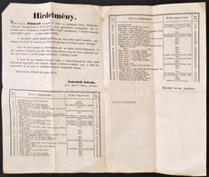 1852 A Győr Megyei Pinnyéd Birtokosainak összeírása. Nagyméretű Hirdetmény. 50x41 Cm - Zonder Classificatie