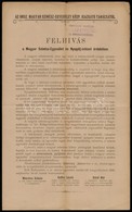 1896 Felhívás A Magyar Színész Egyesület és Nyugdíj Intézet ügyében - Non Classés