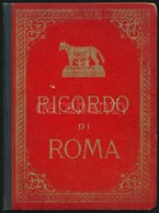 Cca 1900 Ricordo Di Roma, Leporelló Könyvecske Számos Képpel, Félvászon Kötésben - Unclassified