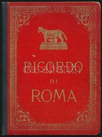 Cca 1900 Ricordo Di Roma, Leporelló Könyvecske Számos Képpel, Félvászon Kötésben - Ohne Zuordnung
