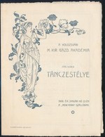 1908 Meghívó A Kolozsvári M. Kir. Gazd. Akadémia Táncestélyére, Szecessziós Díszítéssel - Zonder Classificatie